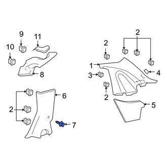 Ford OE - Radiator Support Air Deflector Clip