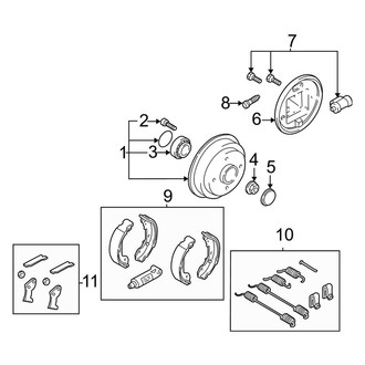 Ford OE - Rear Suspension - Brake Components (Drum Brakes)