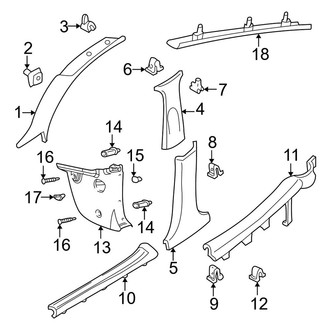 Ford OE - Pillars, Rocker & Floor - Interior Trim (ZX5)