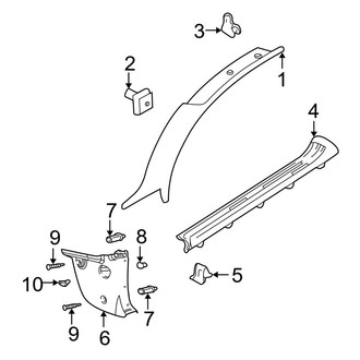 Ford OE - Pillars, Rocker & Floor - Interior Trim (ZX3)
