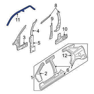 Ford OE - Left Roof Drip Molding