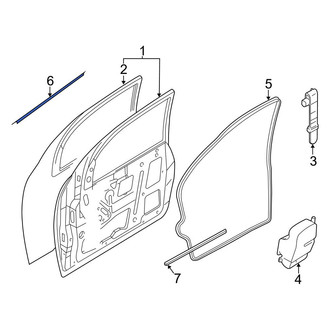 Ford OE - Front Right Door Window Belt Weatherstrip