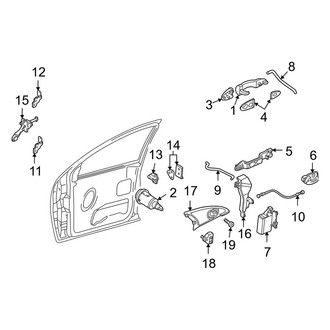 Ford OE - Front Door - Lock & Hardware (4 Doors Hatchback)