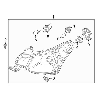 Ford OE - Front Lamps - Headlamp Components (W/O Black Trim (W/O Level 2))