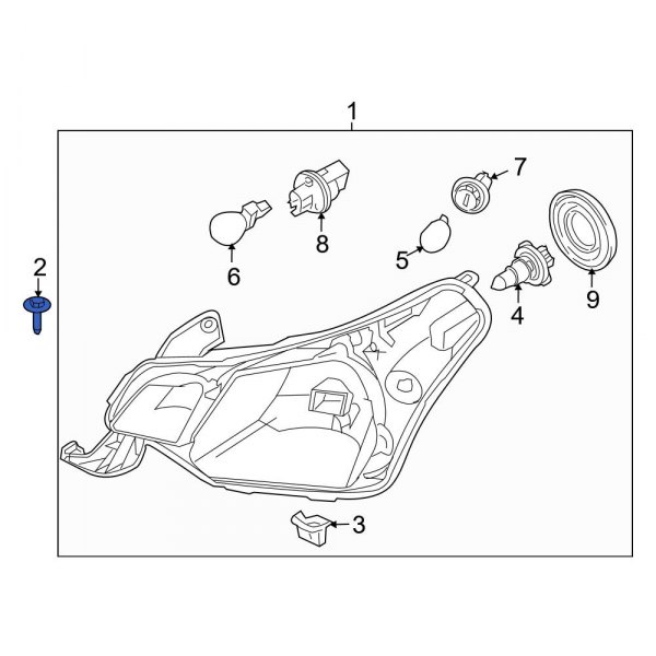 Headlight Mounting Bolt