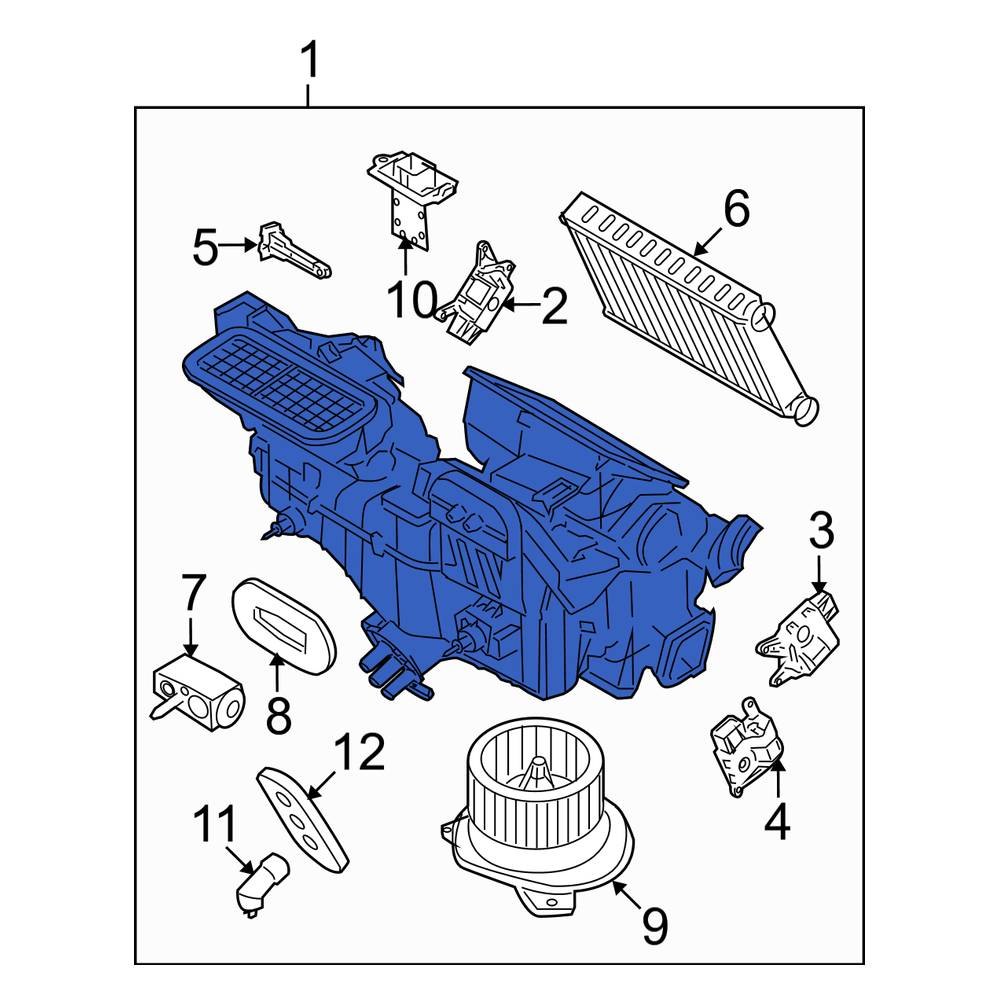 Ford Oe As Z B C Hvac Unit Case Assembly