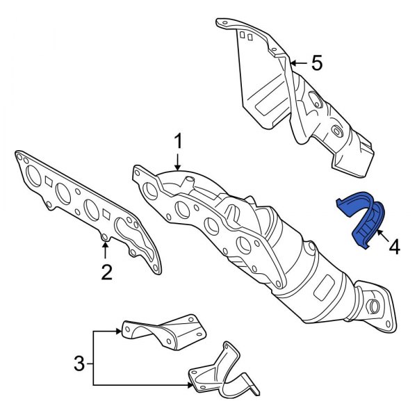 Ford OE 5S4Z5K291AA Rear Exhaust Manifold Bracket