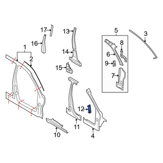 Ford OE - Body B-Pillar Bracket