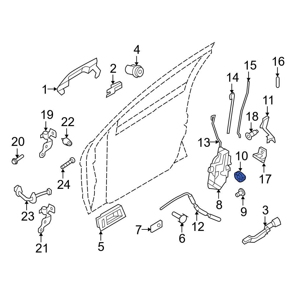 Ford OE 6S4Z65219A24A Door Latch Clip