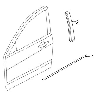 Ford OE - Front Door - Exterior Trim (S / SE / SEL / SES Sedan)