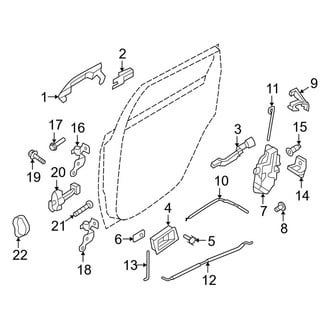 Ford OE - Rear Door - Lock & Hardware (S / SE / SEL / SES Sedan)