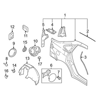 Ford OE - Quarter Panel & Components (S / SE / SEL / SES Sedan)