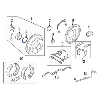 Ford OE - Rear Wheel Bearing Snap Ring