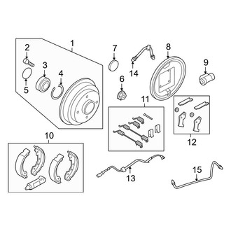 Ford OE - Rear Suspension - Brake Components (S / SE / SEL / SES)