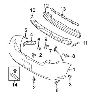 Ford OE - Rear Bumper - Bumper & Components