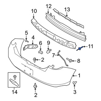 Ford OE - Front Bumper Impact Absorber Rivet