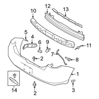 Ford OE - Rear Bumper - Bumper & Components (S / SE / SEL Sedan)
