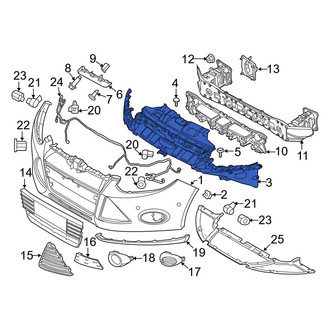 Ford OE - Front Bumper Cover Support Rail