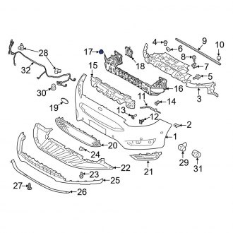 Ford OE - Bumper Impact Bar Nut