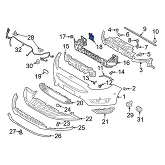 Ford OE - Front Left Bumper Impact Bar Bracket