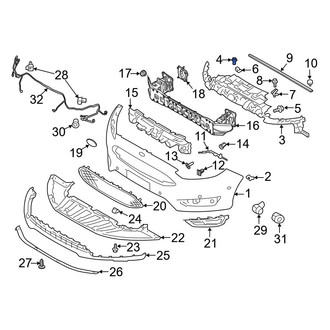Ford OE - Front Bumper Cover Support Rail Clip