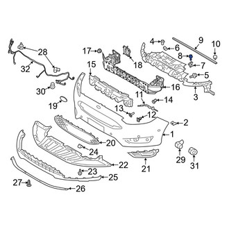 Ford OE - Front Bumper Cover Support Rail Screw