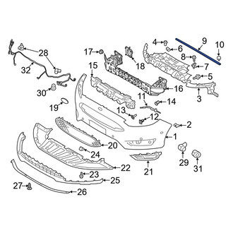 Ford OE - Bumper Cover Support Rail Seal