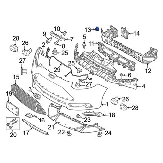 Ford OE - Bumper Impact Bar Nut
