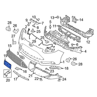 Ford OE - Front License Plate Bracket