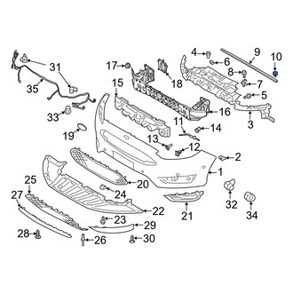 Ford OE - Front Bumper Cover Support Rail Clip