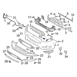 Ford OE - Front Bumper Guide Screw