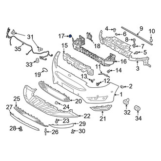Ford OE - Bumper Impact Bar Nut