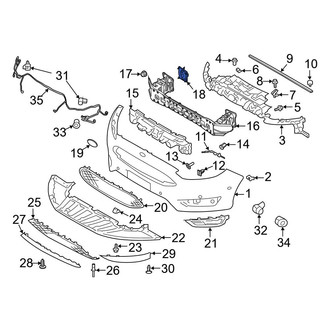 Ford OE - Front Left Bumper Impact Bar Bracket