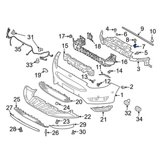 Ford OE - Left Outer Bumper Cover Support Rail Bracket