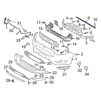 Ford OE - Bumper Cover Support Rail Seal