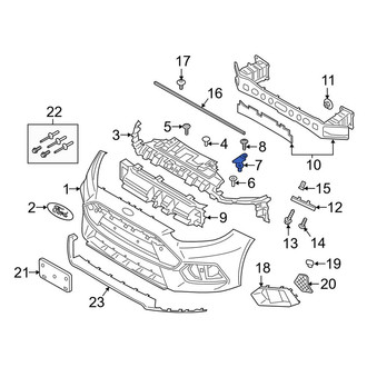Ford OE - Right Outer Bumper Cover Support Rail Bracket