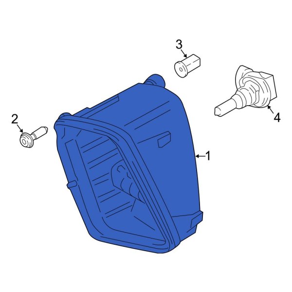 Ford OE AV1Z15200A - Front Right Fog Light
