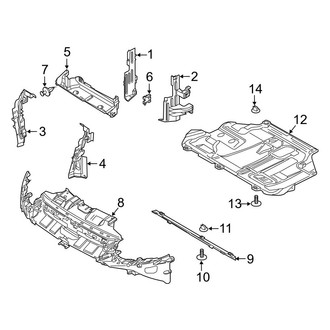 Ford OE - Radiator Support - Splash Shields (W/O Shutter)