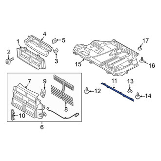 Ford OE - Front Lower Radiator Support Air Deflector