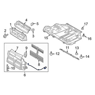Ford OE - Front Radiator Shutter Assembly