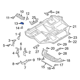 Ford OE - Front Left Radiator Support Air Deflector