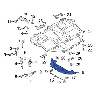 Ford OE - Front Radiator Support Splash Shield
