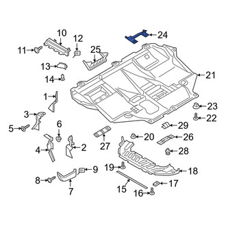 Ford OE - Front Right Upper Radiator Support Air Deflector