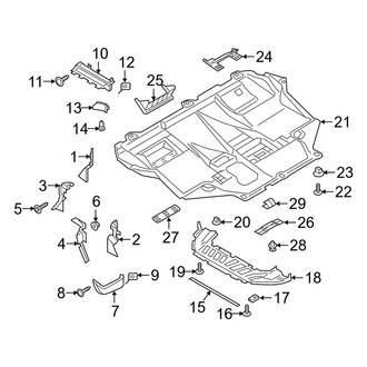Ford OE - Radiator Support - Splash Shields (RS)