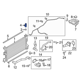 Ford OE - Left Radiator Mount Bracket