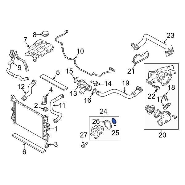 Engine Coolant Thermostat O-Ring