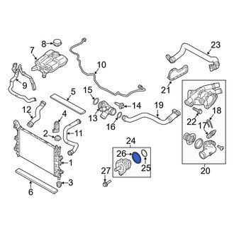 Ford OE - Outer Engine Coolant Thermostat Gasket