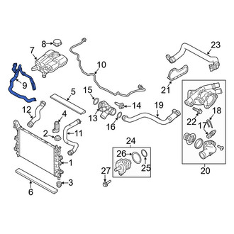 Ford OE - Engine Coolant Overflow Hose