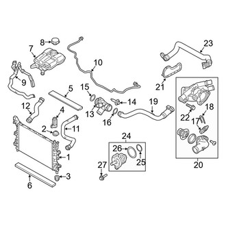 Ford OE - Cooling - Radiator & Components (1.0L)