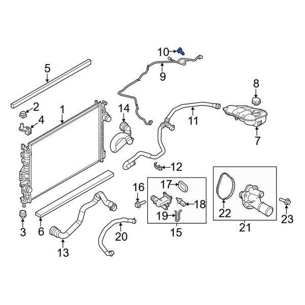 Engine Coolant Overflow Hose Clip